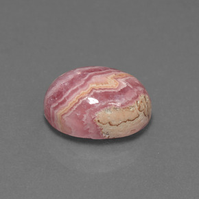 6,42 ctw natürlicher mehrfarbiger Rhodochrosit, Oval Schliff, Lichtundurchlässig