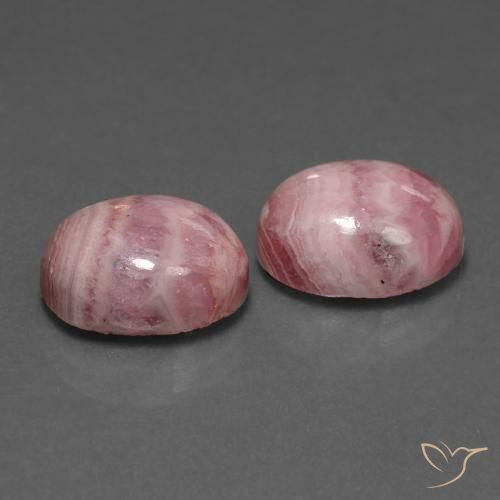 13.65 ct natürliche Mehrfarbig Rhodochrosit-Edelsteine, Oval, Lichtundurchlässig