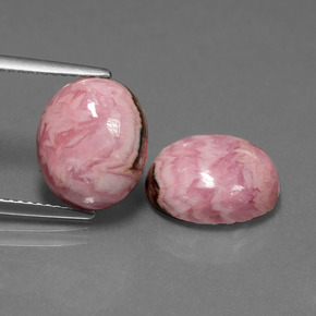 12,47 ct natürliche mehrfarbiger Rhodochrosit-Edelsteine, Oval Schliff, Lichtundurchlässig
