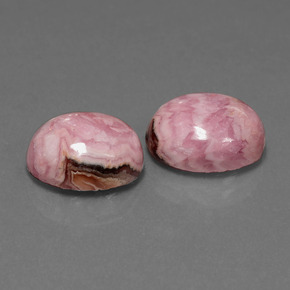 12,47 ct natürliche mehrfarbiger Rhodochrosit-Edelsteine, Oval Schliff, Lichtundurchlässig