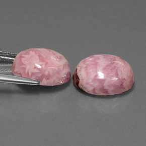 12,47 ct natürliche mehrfarbiger Rhodochrosit-Edelsteine, Oval Schliff, Lichtundurchlässig