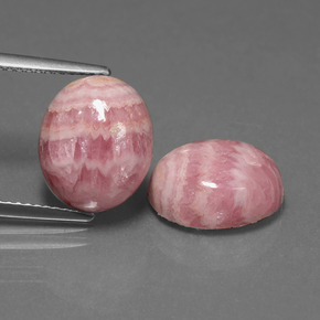 12,23 ct natürliche mehrfarbiger Rhodochrosit-Edelsteine, Oval Schliff, Lichtundurchlässig