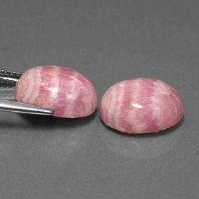 12,23 ct natürliche mehrfarbiger Rhodochrosit-Edelsteine, Oval Schliff, Lichtundurchlässig