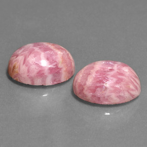 12,39 ctw natürlicher mehrfarbiger Rhodochrosit, Oval Schliff, Lichtundurchlässig