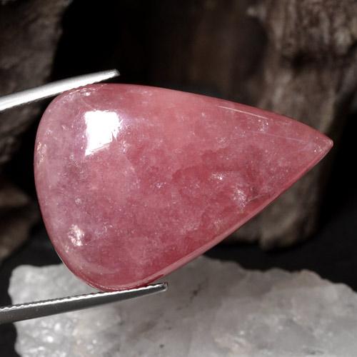 44,03 ctw natürlicher mehrfarbiger Rhodochrosit, Birnenform, Lichtdurchlässig