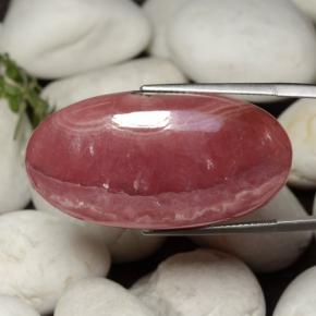 63,40 ctw natürlicher mehrfarbiger Rhodochrosit, Oval Schliff, Lichtdurchlässig