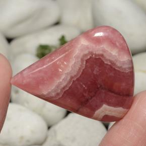46,08 ctw natürlicher mehrfarbiger Rhodochrosit, Birnenform, Lichtdurchlässig
