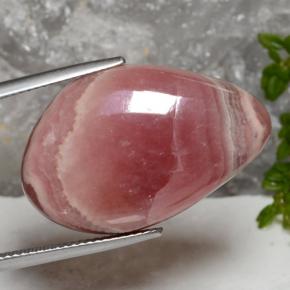 31,42 ctw natürlicher mehrfarbiger Rhodochrosit, Fantasieschliff, Lichtdurchlässig