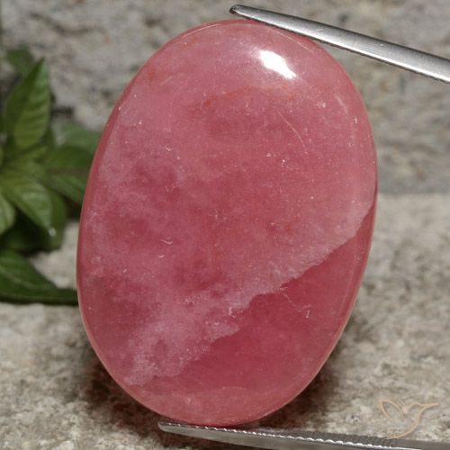 54,37 ctw natürlicher mehrfarbiger Rhodochrosit, Oval Schliff, Lichtdurchlässig