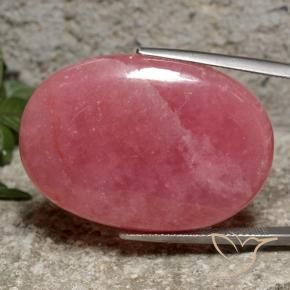 54,37 ctw natürlicher mehrfarbiger Rhodochrosit, Oval Schliff, Lichtdurchlässig