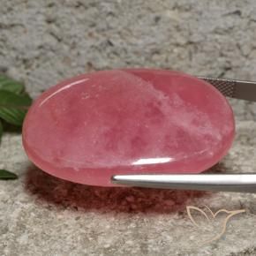 54,37 ctw natürlicher mehrfarbiger Rhodochrosit, Oval Schliff, Lichtdurchlässig