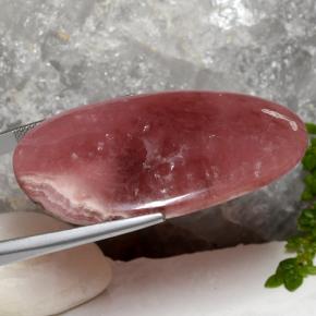 72,82 ctw natürlicher mehrfarbiger Rhodochrosit, Fantasieschliff, Lichtdurchlässig