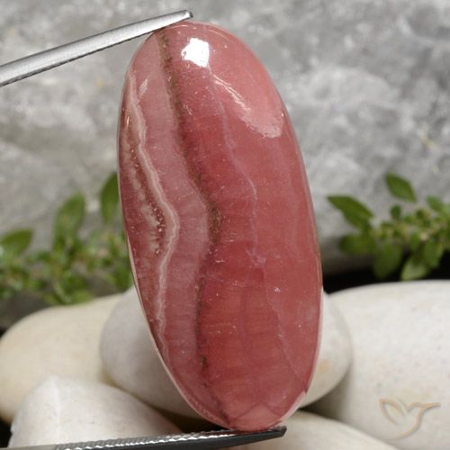 38.95ct Natürlicher Mehrfarbig Rhodochrosit, Oval, Lichtdurchlässig