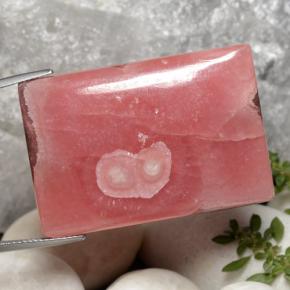 85,10 ctw natürlicher mehrfarbiger Rhodochrosit, Baguette, Lichtdurchlässig