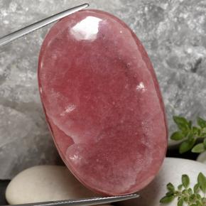 104,63 ctw natürlicher mehrfarbiger Rhodochrosit, Oval Schliff, Lichtdurchlässig
