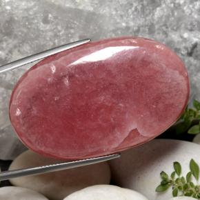 104,63 ctw natürlicher mehrfarbiger Rhodochrosit, Oval Schliff, Lichtdurchlässig
