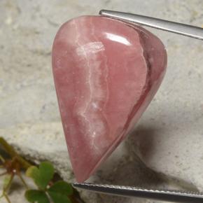 24,62 ctw natürlicher mehrfarbiger Rhodochrosit, Birnenform, Lichtdurchlässig