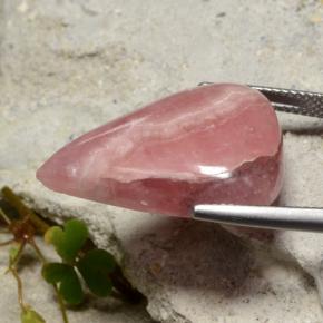 24,62 ctw natürlicher mehrfarbiger Rhodochrosit, Birnenform, Lichtdurchlässig