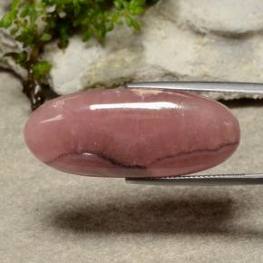 35,11 ctw natürlicher mehrfarbiger Rhodochrosit, Oval Schliff, Lichtdurchlässig