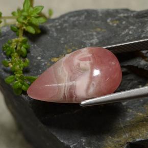 8,69 ctw natürlicher mehrfarbiger Rhodochrosit, Birnenform, Lichtdurchlässig