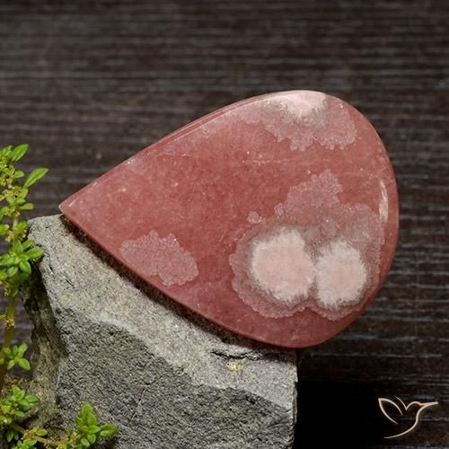 93.42ct Natürlicher Mehrfarbig Rhodochrosit, Birnenform, Lichtdurchlässig