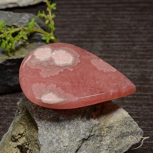 9,17 ctw natürlicher Mehrfarbig Rhodochrosit, Birnenform, Lichtdurchlässig