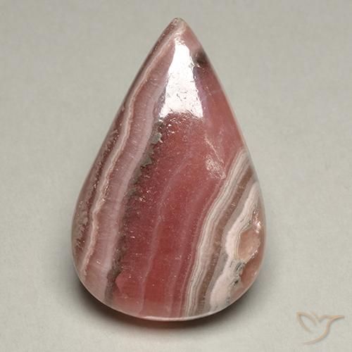 44.70ct Natürlicher Mehrfarbig Rhodochrosit, Birnenform, Lichtdurchlässig