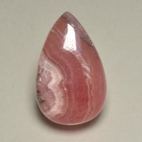 45,95 ctw natürlicher mehrfarbiger Rhodochrosit, Birnenform, Lichtdurchlässig