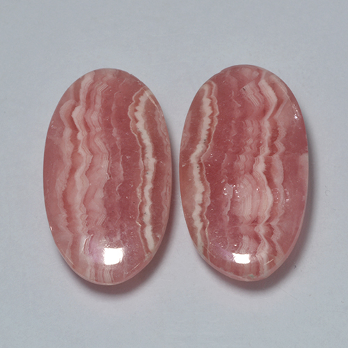 17,81 ct natürliche mehrfarbiger Rhodochrosit-Edelsteine, Oval Schliff, Lichtdurchlässig