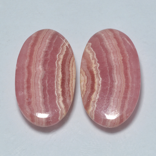 18.23 ct natürliche Mehrfarbig Rhodochrosit-Edelsteine, Oval Schliff, Lichtdurchlässig