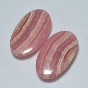 18.23 ct natürliche Mehrfarbig Rhodochrosit-Edelsteine, Oval Schliff, Lichtdurchlässig
