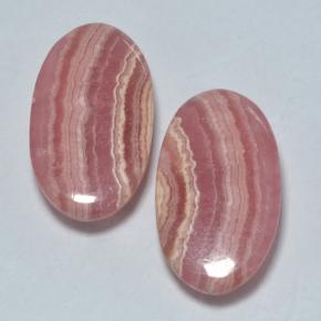 18.23 ct natürliche Mehrfarbig Rhodochrosit-Edelsteine, Oval Schliff, Lichtdurchlässig