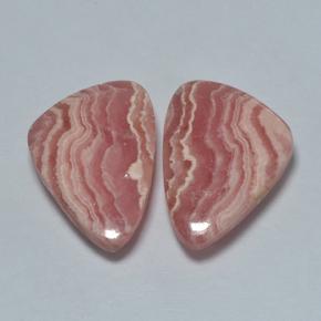 20,48 ct natürliche mehrfarbiger Rhodochrosit-Edelsteine, Fantasieschliff, Lichtdurchlässig