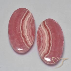 26.58 ct natürliche Mehrfarbig Rhodochrosit-Edelsteine, Oval, Lichtdurchlässig