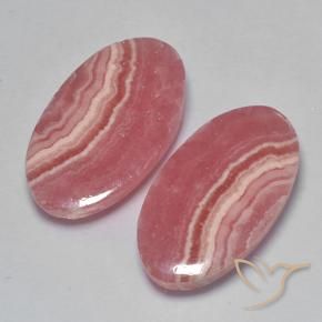 26.58 ct natürliche Mehrfarbig Rhodochrosit-Edelsteine, Oval, Lichtdurchlässig