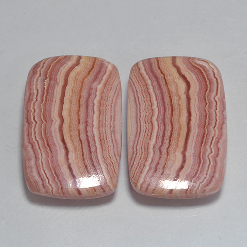 27,09 ct natürliche mehrfarbiger Rhodochrosit-Edelsteine, Kissenschliff, Lichtundurchlässig