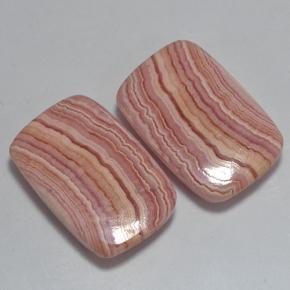 27,09 ct natürliche mehrfarbiger Rhodochrosit-Edelsteine, Kissenschliff, Lichtundurchlässig