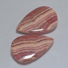 30,41 ct natürliche mehrfarbiger Rhodochrosit-Edelsteine, Birnenform, Lichtdurchlässig