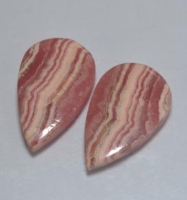 30,41 ct natürliche mehrfarbiger Rhodochrosit-Edelsteine, Birnenform, Lichtdurchlässig