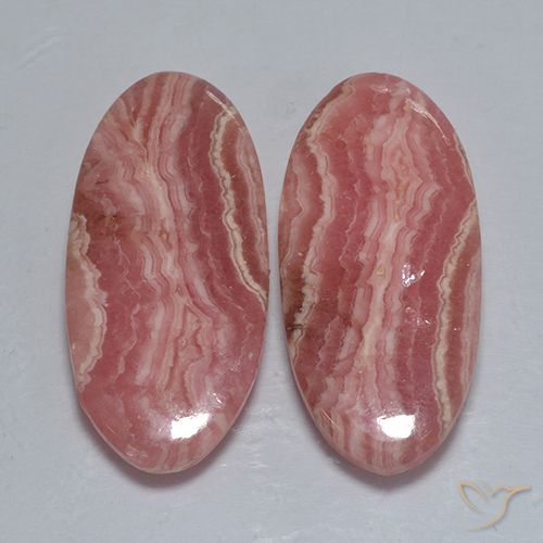 32.47ctw Natürlicher Mehrfarbig Rhodochrosit, Oval, Lichtdurchlässig
