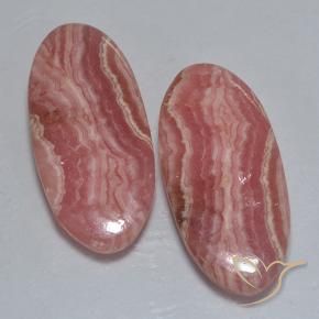 32.47 ct natürliche Mehrfarbig Rhodochrosit-Edelsteine, Oval, Lichtdurchlässig