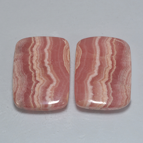 33,68 ct natürliche mehrfarbiger Rhodochrosit-Edelsteine, Kissenschliff, Lichtdurchlässig