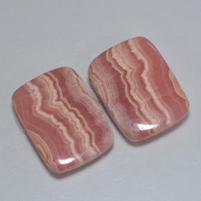 33,68 ct natürliche mehrfarbiger Rhodochrosit-Edelsteine, Kissenschliff, Lichtdurchlässig