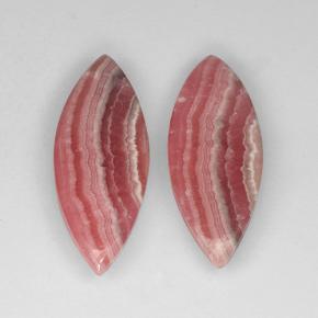 20,88 ct natürliche mehrfarbiger Rhodochrosit-Edelsteine, Marquise, Lichtdurchlässig