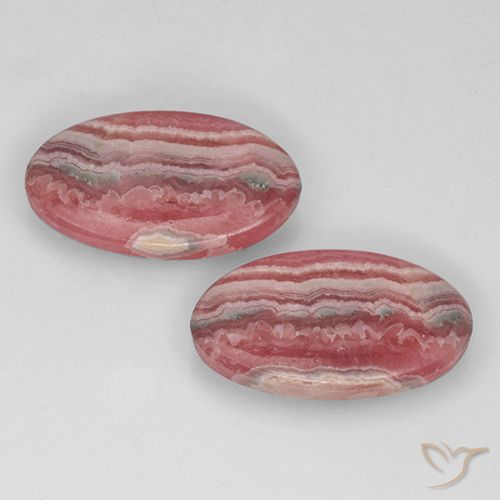 22,29 ct natürliche mehrfarbiger Rhodochrosit-Edelsteine, Oval Schliff, Lichtdurchlässig