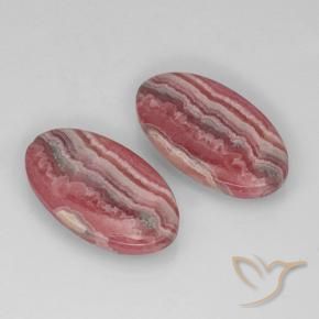 22,29 ct natürliche mehrfarbiger Rhodochrosit-Edelsteine, Oval Schliff, Lichtdurchlässig