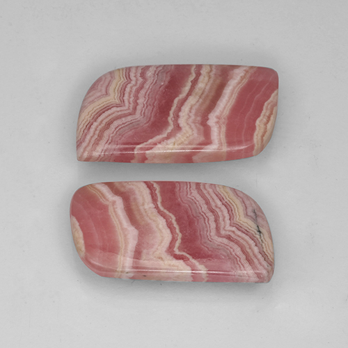 22,66 ct natürliche mehrfarbiger Rhodochrosit-Edelsteine, Fantasieschliff, Lichtdurchlässig