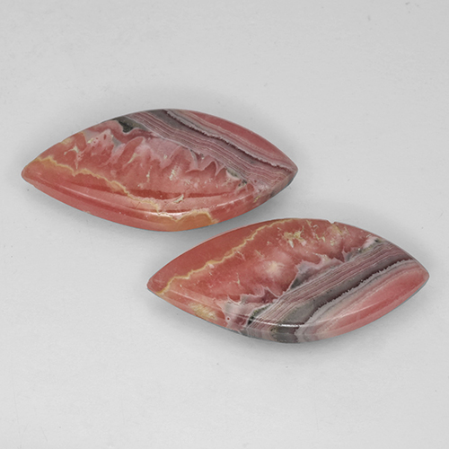 25.42 ct natürliche Mehrfarbig Rhodochrosit-Edelsteine, Marquise, Lichtdurchlässig