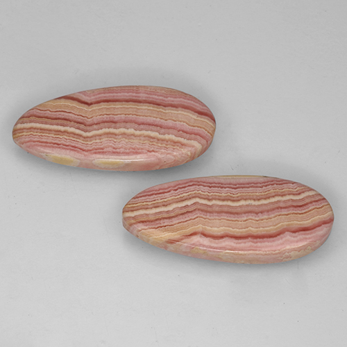 25,48 ct natürliche mehrfarbiger Rhodochrosit-Edelsteine, Birnenform, Lichtdurchlässig