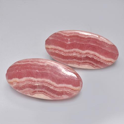 32.18 ct natürliche Mehrfarbig Rhodochrosit-Edelsteine, Oval Schliff, Lichtdurchlässig